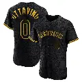 Men's No.0 Adam Ottavino New York Mets Black Authentic Snake Skin City Jersey
