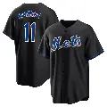 Men's No.11 Nick Madrigal New York Mets Black Replica 2022 Alternate Jersey