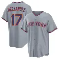 Men's No.17 Keith Hernandez New York Mets Gray Replica Away 2.0 Jersey