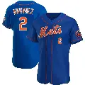 Men's No.2 Omar Narvaez New York Mets Royal Authentic Alternate Jersey