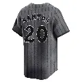 Men's No.20 Luis De Los Santos New York Mets Limited Graphite 2024 City Connect Jersey