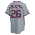 Men's No.26 Tim Locastro New York Mets Gray Replica Away 2.0 Jersey