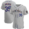 Men's No.35 Clay Holmes New York Mets Gray Authentic Road Jersey