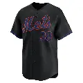 Men's No.38 Tylor Megill New York Mets Black Limited Alternate Jersey