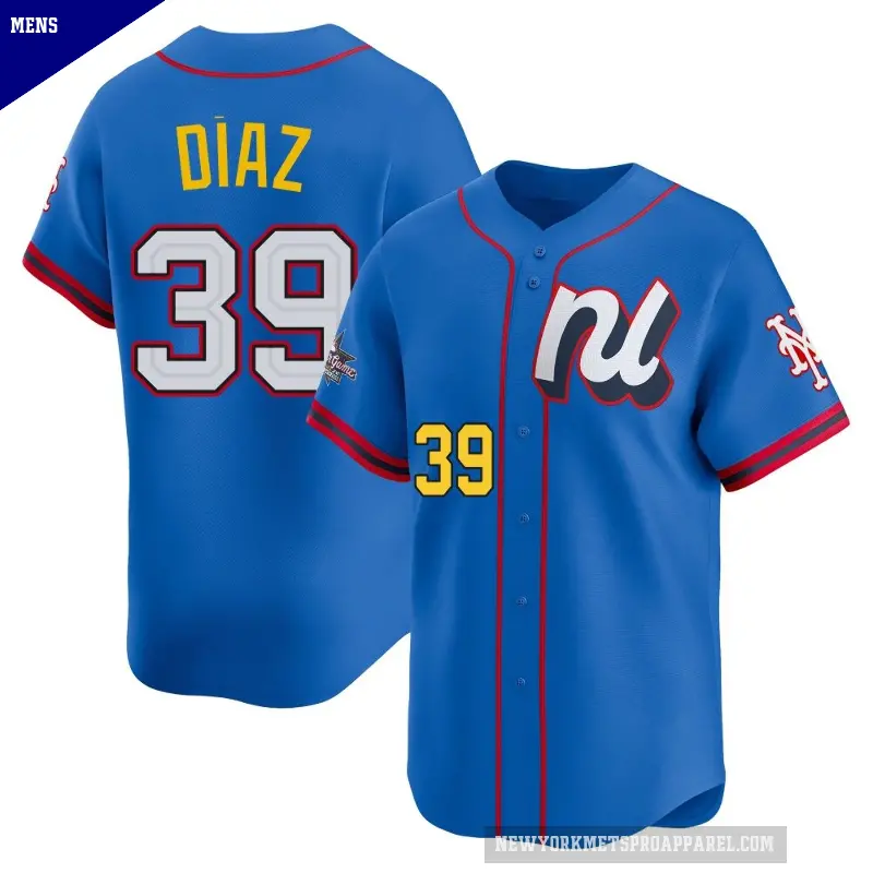 Men's No.39 Edwin Diaz New York Mets Blue Limited National League 2025 All-Star Edition Jersey