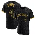 Men's No.4 Terrance Gore New York Mets Black Authentic Snake Skin City Jersey