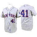 Men's No.41 Tom Seaver New York Mets Grey Replica 1969 Throwback Jersey