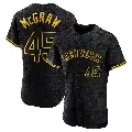 Men's No.45 Tug McGraw New York Mets Black Authentic Snake Skin City Jersey