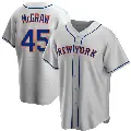 Men's No.45 Tug McGraw New York Mets Gray Replica Road Jersey