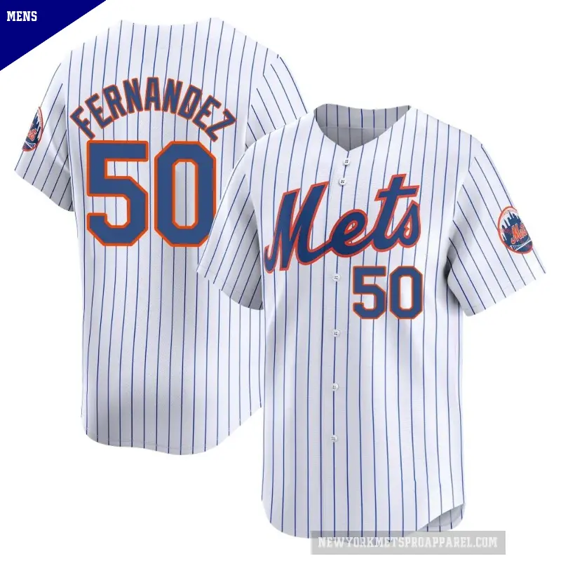 Men's No.50 Sid Fernandez New York Mets White Limited Home Jersey