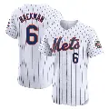 Men's No.6 Wally Backman New York Mets White Elite Home Jersey