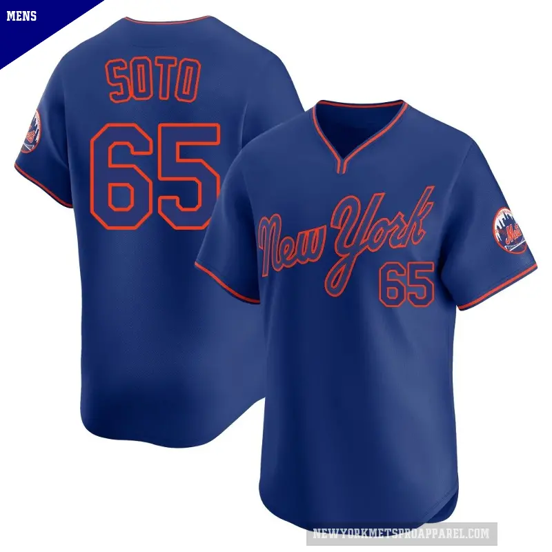 Men's No.65 Gregory Soto New York Mets Royal Limited Alternate 2 Jersey
