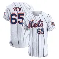 Men's No.65 Gregory Soto New York Mets White Elite Home Patch Jersey