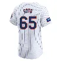 Men's No.65 Gregory Soto New York Mets White Elite Home Patch Jersey