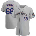 Men's No.68 Adonis Medina New York Mets Gray Authentic Road Jersey