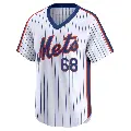 Men's No.68 Adonis Medina New York Mets White Limited Cooperstown Collection Jersey