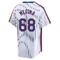 Men's No.68 Adonis Medina New York Mets White Limited Cooperstown Collection Jersey