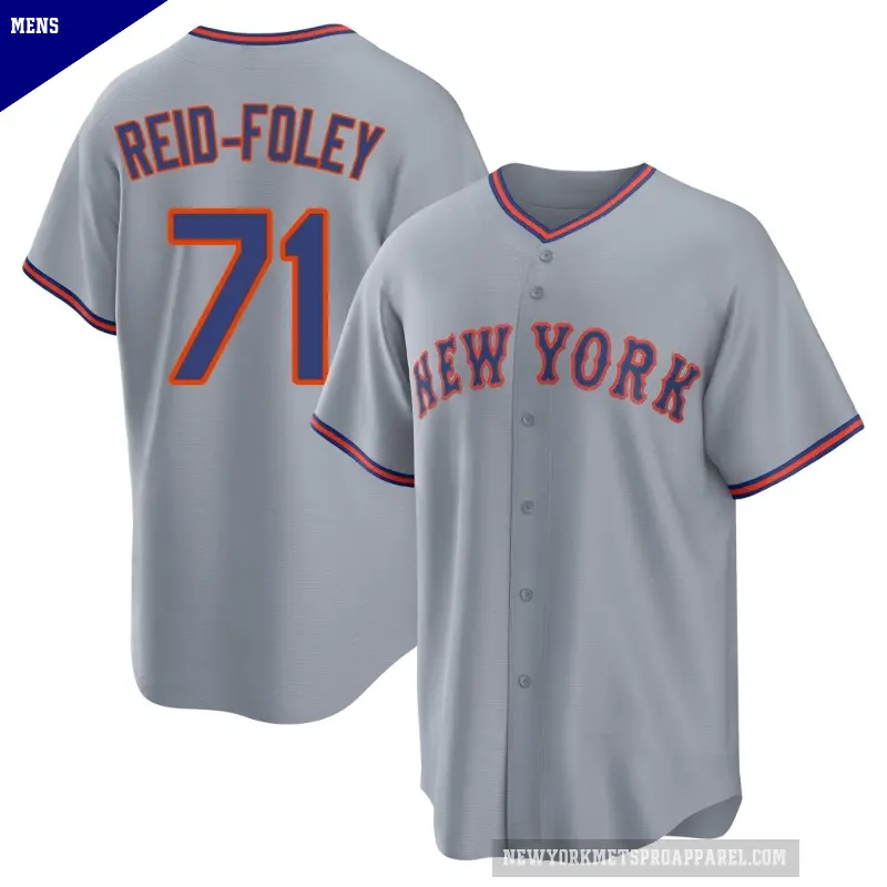 Men's No.71 Sean Reid-Foley New York Mets Gray Replica Away 2.0 Jersey