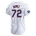 Men's No.72 Dedniel Nunez New York Mets White Elite Home Patch Jersey