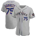 Men's No.75 Reed Garrett New York Mets Gray Authentic Road Jersey