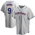 Men's No.9 Brandon Nimmo New York Mets Gray Replica Road Jersey