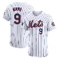 Men's No.9 Brandon Nimmo New York Mets White Elite Home Patch Jersey