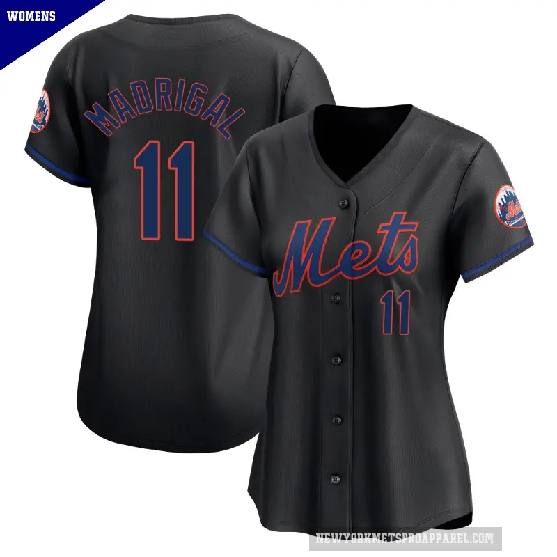 Women's No.11 Nick Madrigal New York Mets Black Limited Alternate Jersey
