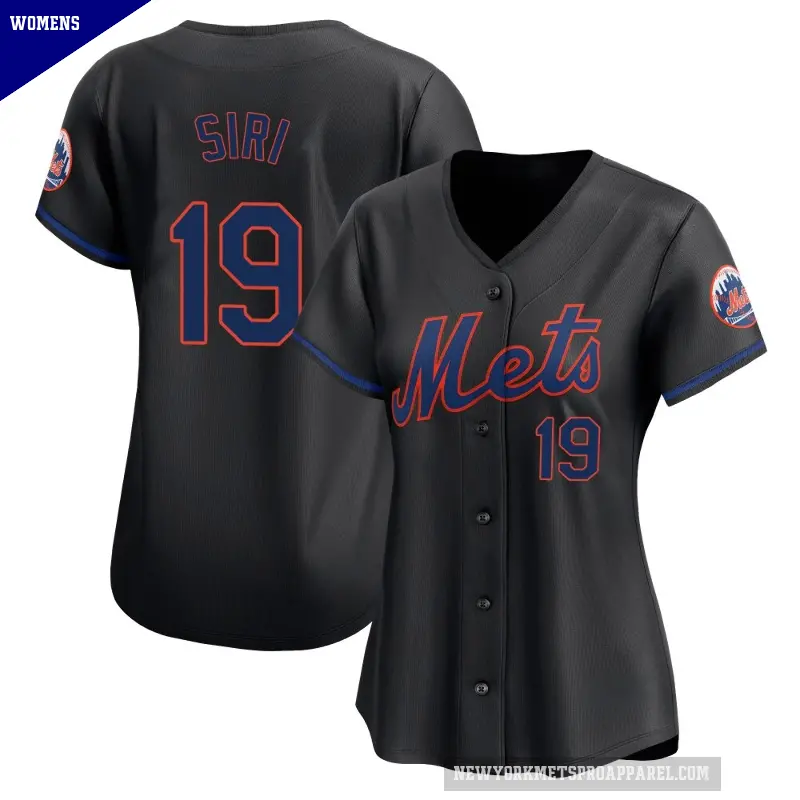 Women's No.19 Jose Siri New York Mets Black Limited Alternate Jersey