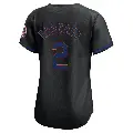 Women's No.2 Omar Narvaez New York Mets Black Limited Alternate Jersey