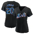 Women's No.20 Howard Johnson New York Mets Black Replica 2022 Alternate Jersey