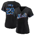 Women's No.29 Jared Young New York Mets Black Replica 2022 Alternate Jersey