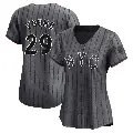 Women's No.29 Jared Young New York Mets Limited Graphite 2024 City Connect Jersey