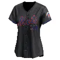 Women's No.30 Hayden Senger New York Mets Black Limited Alternate Jersey