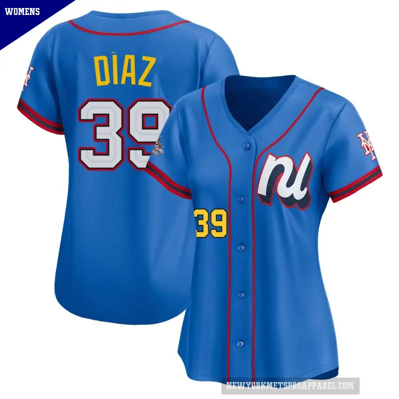 Women's No.39 Edwin Diaz New York Mets Blue Limited National League 2025 All-Star Edition Jersey