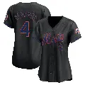 Women's No.4 Francisco Alvarez New York Mets Black Limited Alternate Jersey