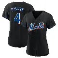 Women's No.4 Lenny Dykstra New York Mets Black Replica 2022 Alternate Jersey