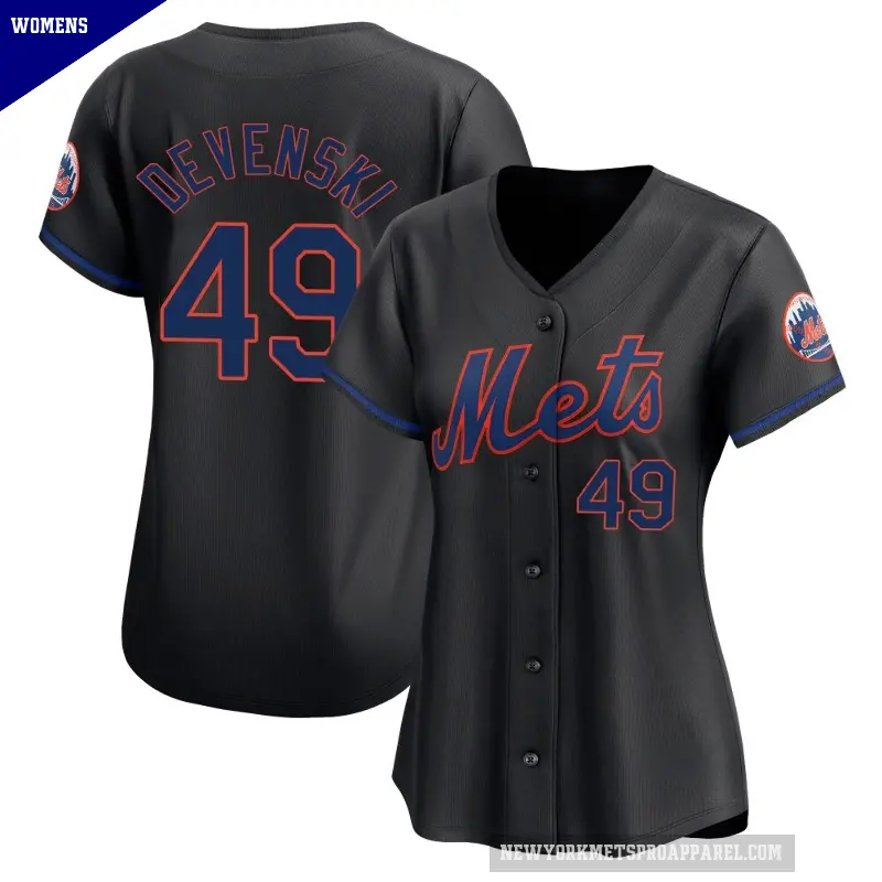 Women's No.49 Chris Devenski New York Mets Black Limited Alternate Jersey