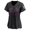 Women's No.54 T.J. Rivera New York Mets Black Limited Alternate Jersey