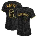Women's No.6 Starling Marte New York Mets Black Authentic Snake Skin City Jersey