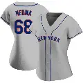 Women's No.68 Adonis Medina New York Mets Gray Authentic Road Jersey