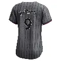 Women's No.9 Brandon Nimmo New York Mets Limited Graphite 2024 City Connect Jersey