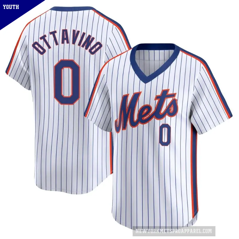 Youth No.0 Adam Ottavino New York Mets White Limited Cooperstown Collection Jersey
