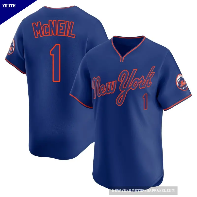 Youth No.1 Jeff McNeil New York Mets Royal Limited Alternate 2 Jersey