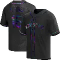 Youth No.16 Dwight Gooden New York Mets Black Replica Holographic Alternate Jersey