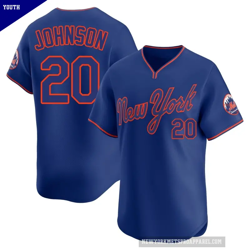 Youth No.20 Howard Johnson New York Mets Royal Limited Alternate 2 Jersey