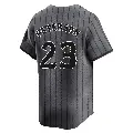 Youth No.23 David Peterson New York Mets Limited Graphite 2024 City Connect Jersey