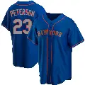 Youth No.23 David Peterson New York Mets Royal Replica Alternate Road Jersey