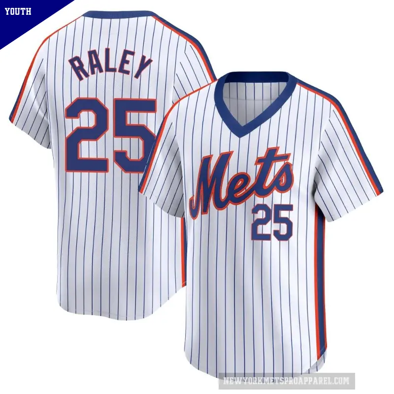 Youth No.25 Brooks Raley New York Mets White Limited Cooperstown Collection Jersey
