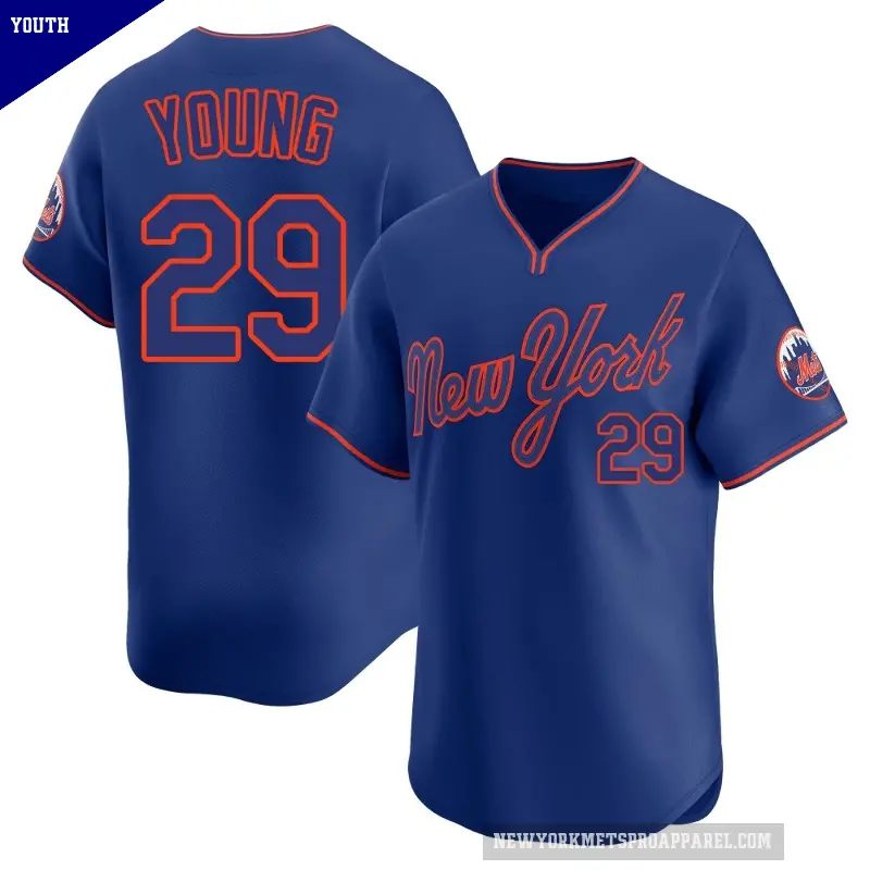 Youth No.29 Jared Young New York Mets Royal Limited Alternate 2 Jersey