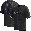 Youth No.33 Drew Smith New York Mets Black Replica Holographic Alternate Jersey